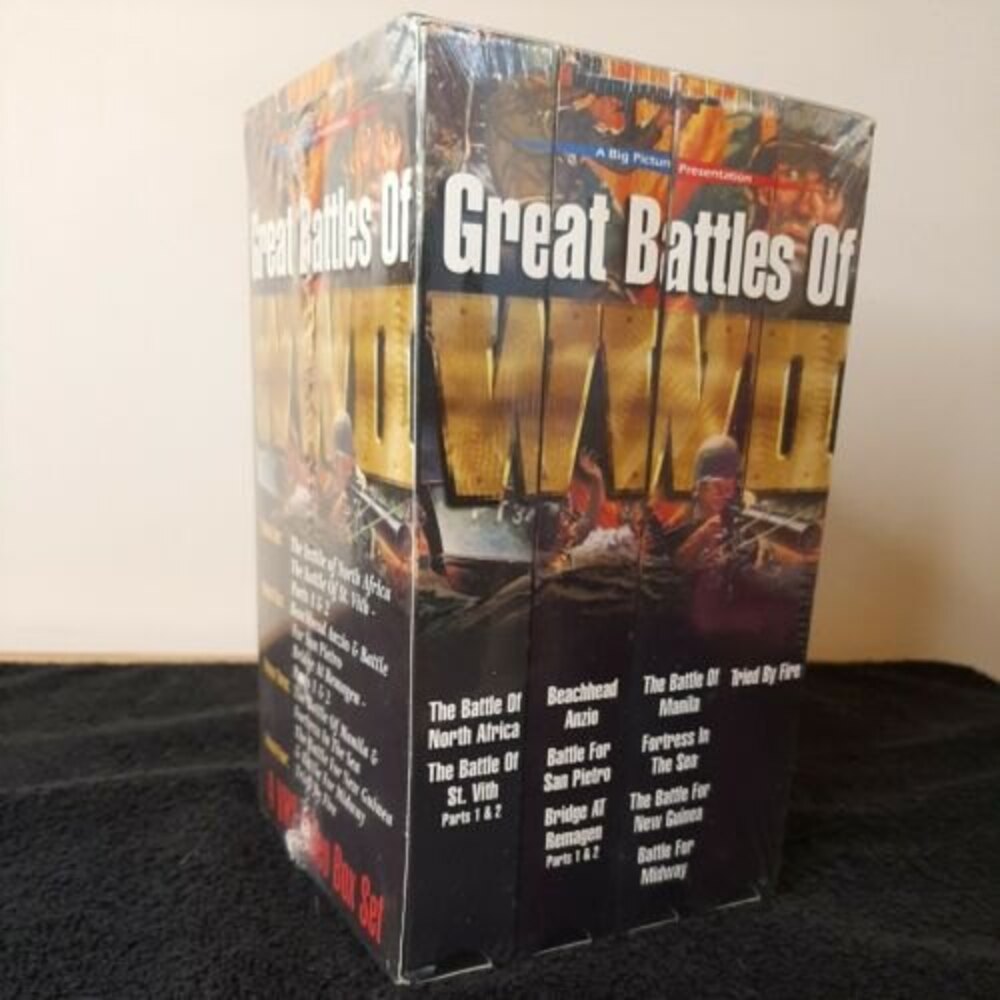 Sealed VHS Great Battles of WWII 4 video boxed set NEW MM&V Big Picture